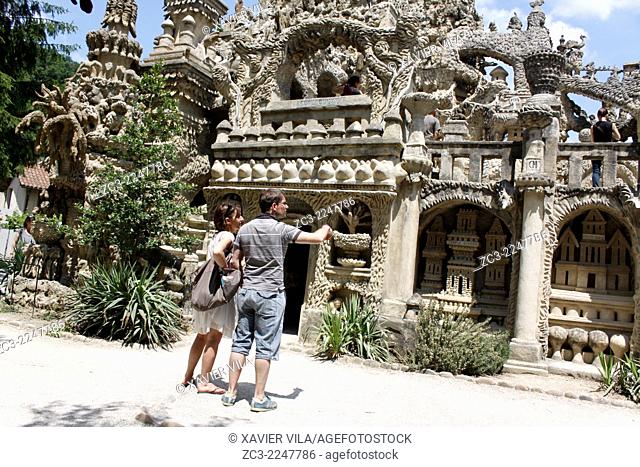From 1879 to 1912, French postman Ferdinand Cheval built his Ideal Palace. Cheval built the palace with stones he had collected during his daily mail route