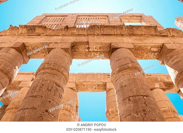 Columns In Karnak Temple