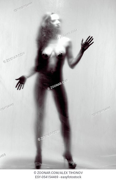 Silhouette of a naked woman