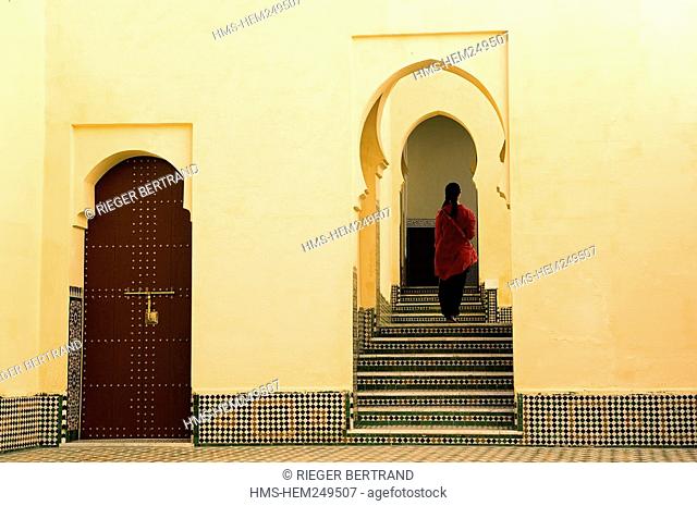 Morocco, Meknes Tafilalet Region, Meknes, Imperial City, Moulay Ismail Mausoleum