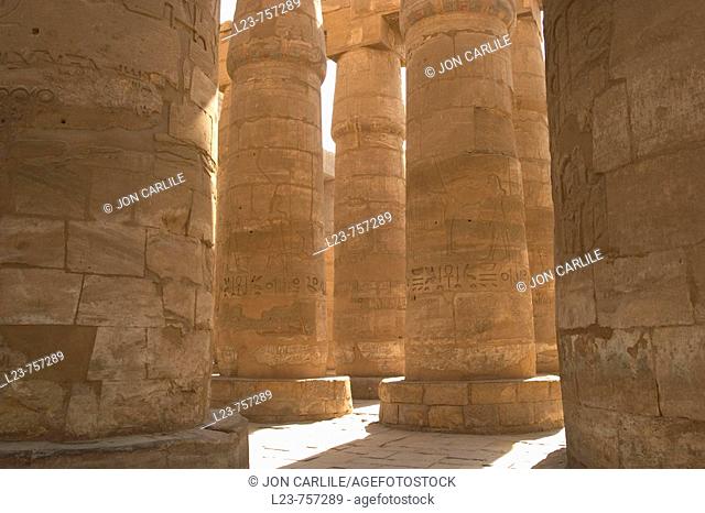 Columns at Karnak temple, Luxor, Egypt