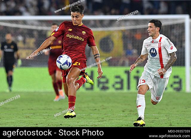 The Roma player Paulo Dybala during the match Roma v Monza at the Stadio Olimpico. Rome (Italy) August 30th 2022