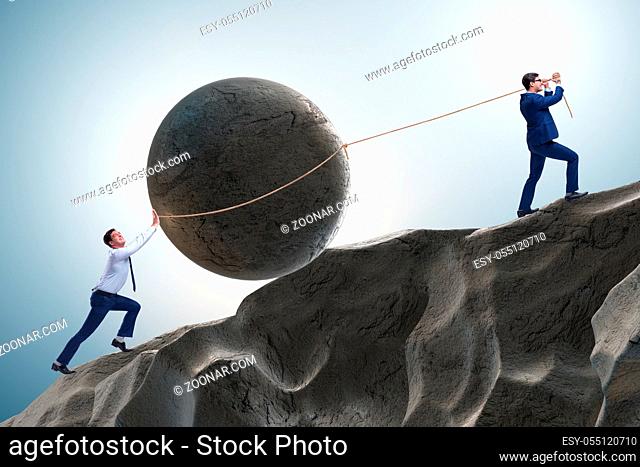 Concept of businessman with high determination