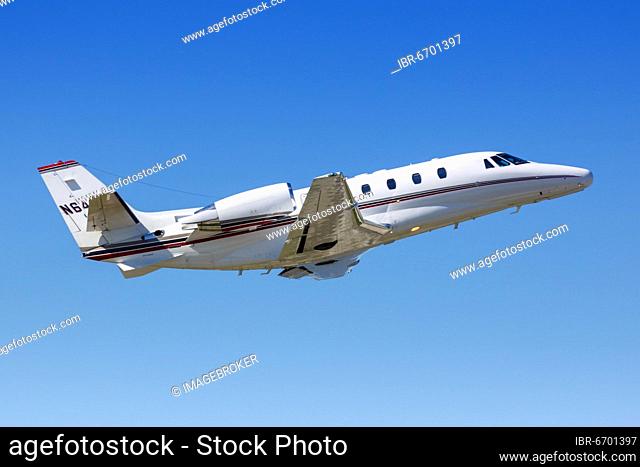 A Cessna 560XL Citation Excel aircraft operated by NetJets Aviation with registration N641QS at San Jose Airport (SJC), USA, North America