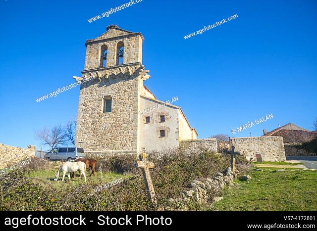 Santo Domingo church. Santo Domingo de Piron, Segovia province, Castilla Leon, Spain