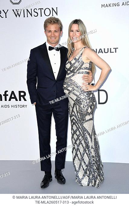 Nico Rosberg, Vivian Sibold during the AmfAR's Cinema Against Aids Gala at the 70th Cannes Film Festival, Cap D'Antibes, FRANCE-25-05-2017