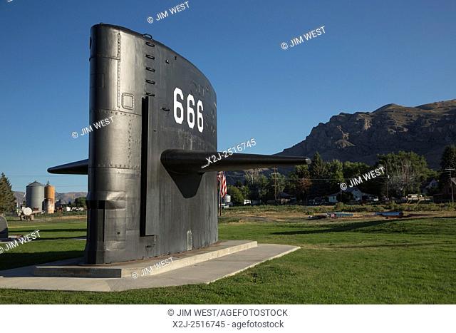 Arco, Idaho - The sail of the nuclear-powered submarine USS Hawkbill in a city park. The vessel was decommissioned in 2000