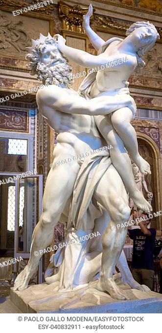 ROME, ITALY - AUGUST 24, 2018: Gian Lorenzo Bernini masterpiece, The Rape of Prosperina, dated 1622