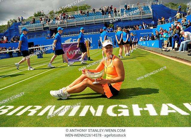 Aegon Birmingham Classic women's singles final - Angelique Kerber v Karolina Pliskova, (6-7, 6-3, 7-6) - Edgbaston Priory Club Featuring: Angelique Kerber...