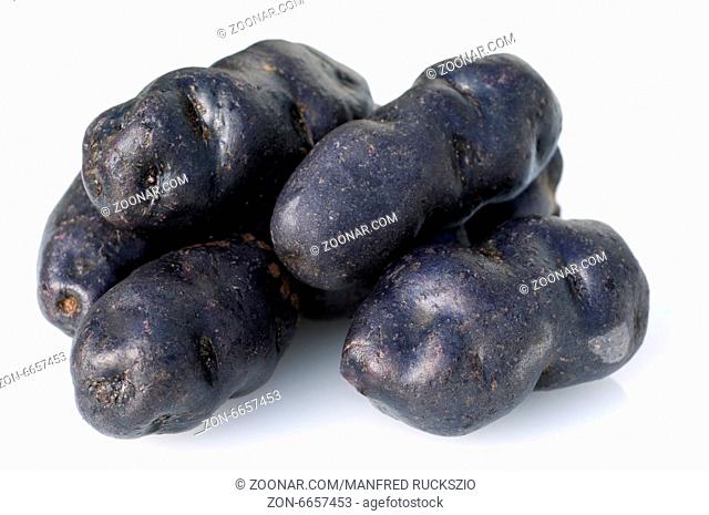 Blauviolette, blaue, Kartoffeln, Vitelotte