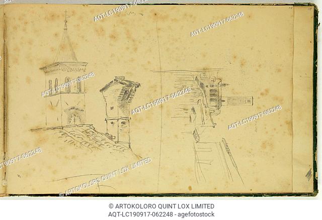 Thomas Cole, American, 1801-1848, Spoleto, ca. 1832, graphite pencil on off-white wove paper, Sheet: 8 7/8 × 13 1/2 inches (22.5 × 34.3 cm)