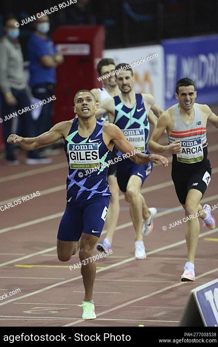 Madrid, Spain; 02.03-2022.- Elliot Giles Runs Another 1:45 800m In Madrid Indoor Tour Gold Madrid 2022 Photo: Juan Carlos Rojas