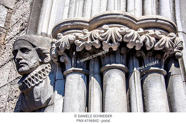 Republic of Ireland, Dublin, detailed view of the gate of Saint Patrick's anglican cathedral