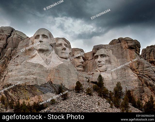 Mount Rushmore National Memorial, Black Hills region of South Dakota, USA. Famous american symbol