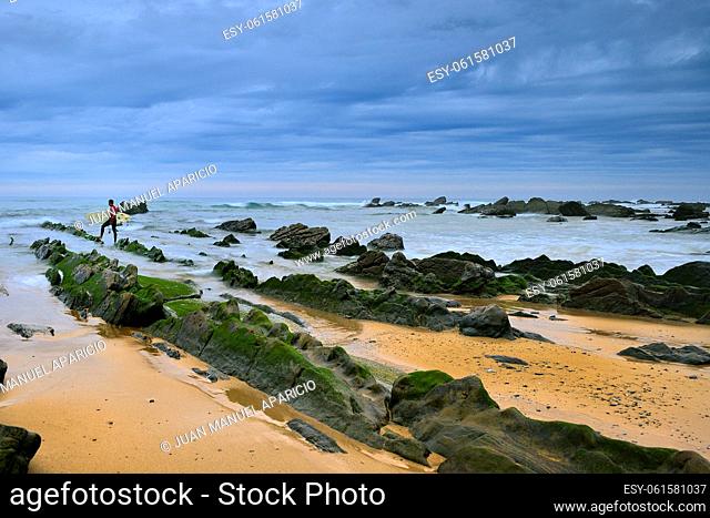 Barrica beach, Biscay, Basque Country, Spain, Europe