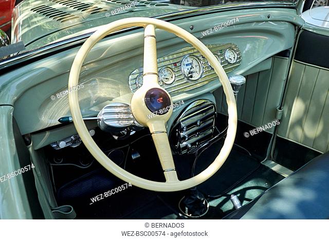 Cockpit of an old Ford V8