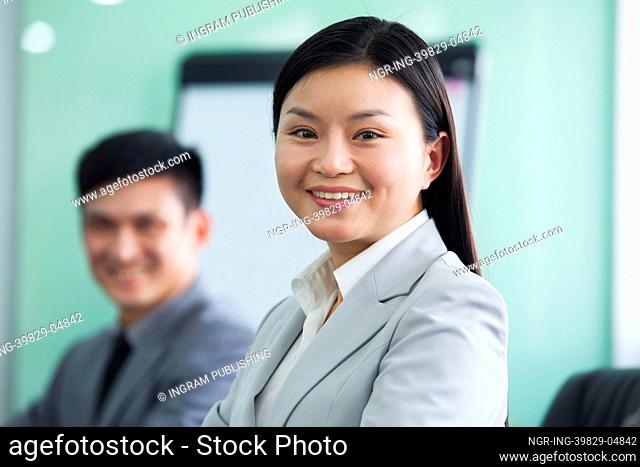 Portrait of Businesswoman with her Colleague