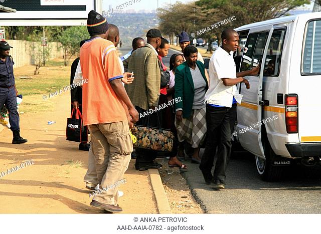 Taxi Commuters, Johannesburg, Gauteng, South Africa