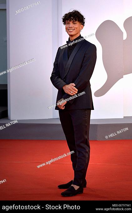 Italian rapper Hell Raton at the 78 Venice International Film Festival 2021.America Latina red carpet. Venice (Italy), September 9th, 2021