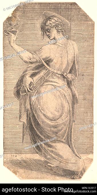 St John in profile facing left, from 'Christ and the Apostles'. Series/Portfolio: Christ and the Apostles; Artist: Andrea Schiavone (Andrea Meldola) (Italian