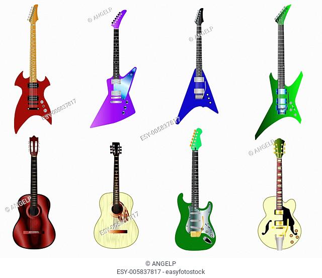 color guitars set