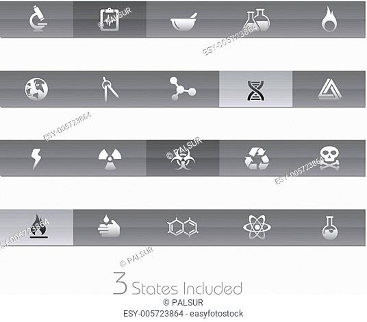 Science Web Icons // Gel Bar Series