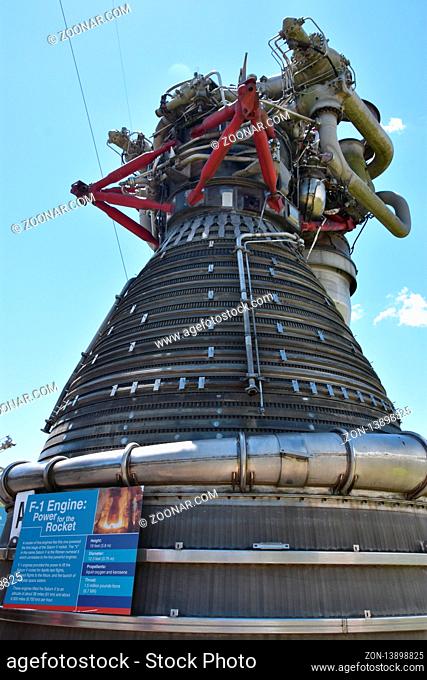 F-1 Engine at Rocket Park at Space Center in Houston Texas