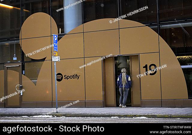 Spotify head office in central Stockholm, Sweden, on December 4, 2023. Photo: Janerik Henriksson / TT / code 10010
