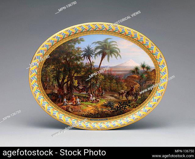 Tray. Factory: Sèvres Manufactory (French, 1740-present); Decorator: Pictorial decoration by Jean Charles Develly (active 1813-47); Decorator: Gilded by Pierre...