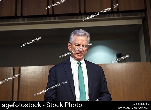 United States Senator Tommy Tuberville (Republican of Alabama) before Senate Armed Services Hearing to examine the nominations of Lieutenant General Gregory M