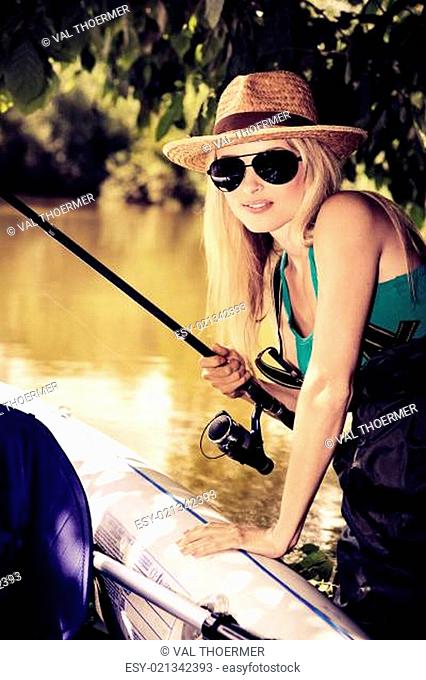 fishing woman