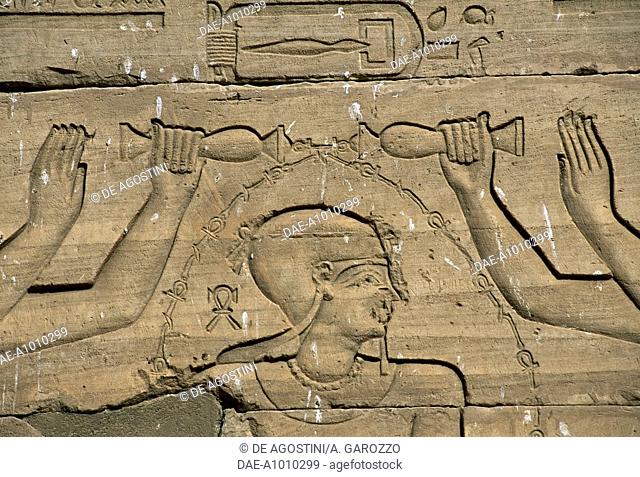 bas-relief, Temple of Kalabsha (also Temple of Mandulis), Aswan, built ca 30 BC. Egyptian civilisation