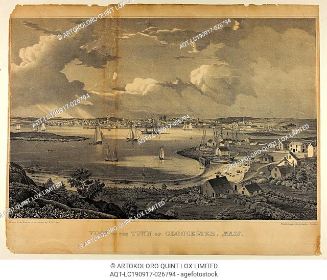 View of the Town of Gloucester, Massachusetts, c. 1836, Fitz Hugh Lane (American, 1804-1865), printed by Pendleton’s Lithography, United States