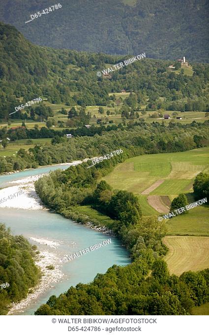 View of the Soca River. Kobarid. Primorska. Slovenia