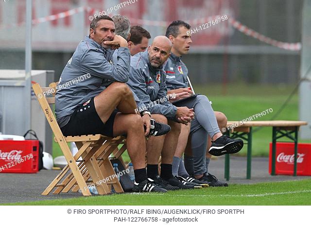 firo: 28.07.2019, Football, 1.Bundesliga, season 2019/2020, Test match, Bayer 04 Leverkusen - Heracles Almelo coach Peter BOSZ, Leverkusen