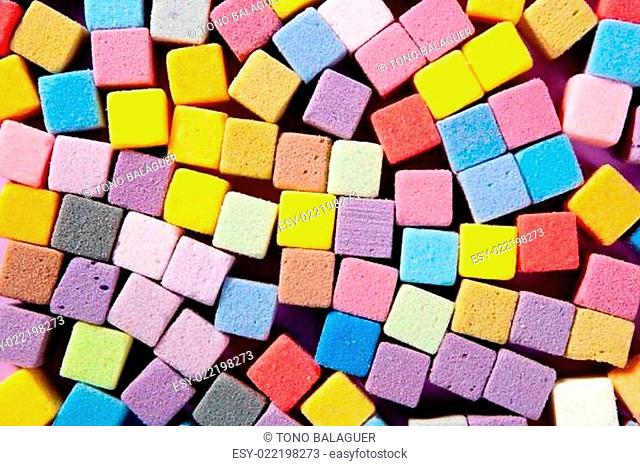 colorful square foam cubes texture