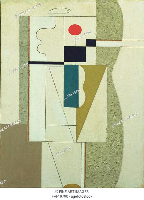 Figurate with Red Ellipse. Baumeister, Willi (1889-1955). Oil on canvas. Modern. 1920. Germany. © Museum of Modern Art, New York. 65, 3x50, 1
