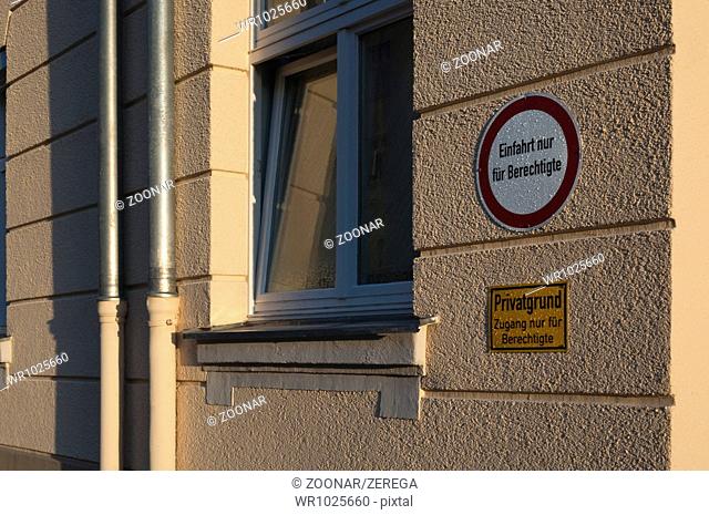 German Private Property Sign