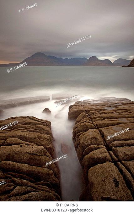 Elgol beach, longtime exposure, United Kingdom, Scotland, Isle Of Skye