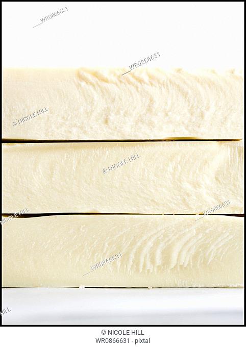 Closeup of white chocolate cheese or fudge