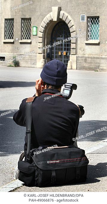 A photographer waits in front of the prison in Landsberg am Lech, Germany, 02 June 2014. According to media reports on 02 June 2014, Hoeness