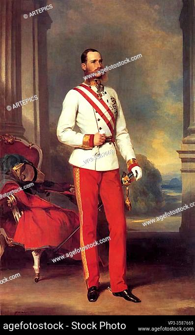 Winterhalter Franz Xavier - Franz Joseph I Emperor of Austria - German School - 19th Century