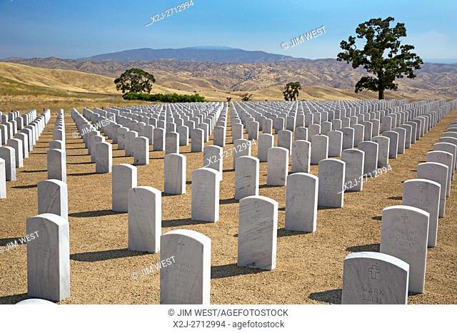 Arvin, California - Bakersfield National Cemetery in the Tehachapi Mountains, east of Bakersfield. It is part of the Veterans Administration system of...