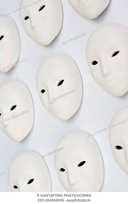plaster mask in studio