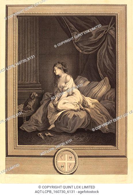 Antoine Francois Dennel after Jean-HonorÃ© Fragonard (French, active 1760-1815), S'il m'etoit aussi fidele, etching and engraving