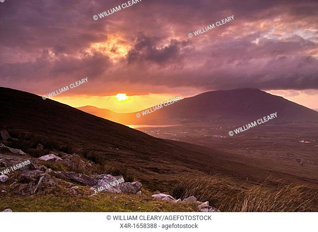 Sunset over Achill Island, County Mayo, Ireland