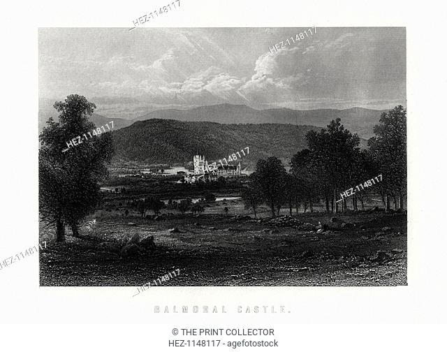 'Balmoral Castle', Scotland, 1883. View of the royal residence, beloved of Queen Victoria