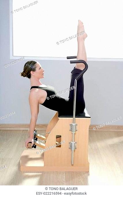 combo wunda pilates chair woman fitness yoga gym