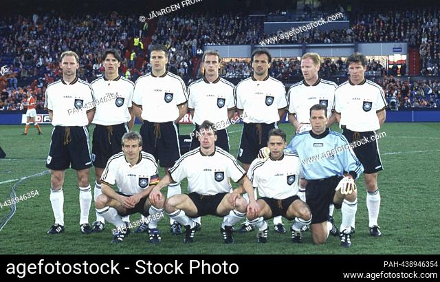 Football, firo: April 24th, 1996 Football European Championship Euro European Championship preparation, friendly match, preparation for the 1996 international...
