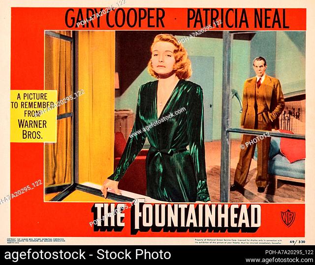 The Fountainhead  Year : 1949 USA Director : King Vidor Patricia Neal, Raymond Massey  Lobby card Restricted to editorial use